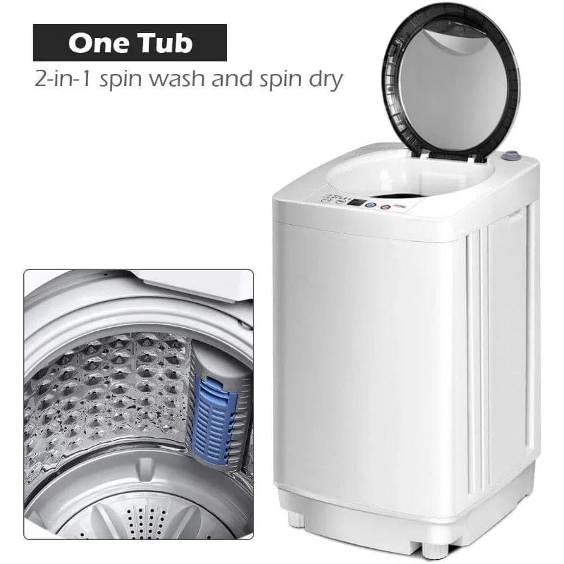  Showlu Fashion Store United States Giantex Portable Washing Machine, Full Automatic Washer and Spinner Combo, with Built-in Pump Drain 8 LBS Capacity