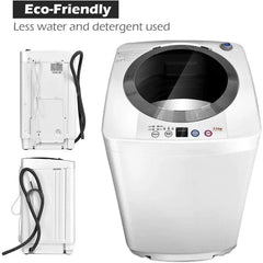  Showlu Fashion Store United States Giantex Portable Washing Machine, Full Automatic Washer and Spinner Combo, with Built-in Pump Drain 8 LBS Capacity