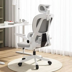 SHOWLU FASHION STORE United States / Grey White Computer Chair Office Chair High Back Ergonomic Office Chair With Lumbar Support Adjustable Headrest 3D Armrest and Lumbar Gamer