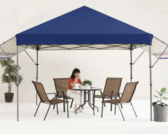 Showlu Fashion Store United States / navy blue-10x17 10x10 Pop-Up Pavilion Canopy Tent With Double Awning Camping Full Folding Awnings Shade Garden Supplies Home