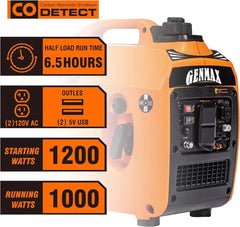 SHOWLU FASHION STORE United States Portable Generator 1200W Ultra-Quiet Gas Engine EPA Compliant Eco-Mode Feature Ultra Lightweight for Backup Home Use