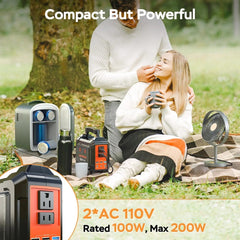 SHOWLU FASHION STORE United States Portable Power Station 200W Peak MARBERO Camping Solar Generator 167Wh Power Bank with AC Outlet 110V with Multi-Output LE