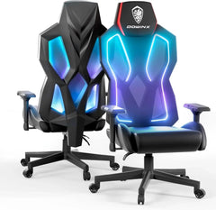 SHOWLU FASHION STORE United States / Red RGB Gaming Chair with LED Lights, Ergonomic Computer Chair for Adults, Reclining Chair, Video Game Chair with Adjustable Lumbar