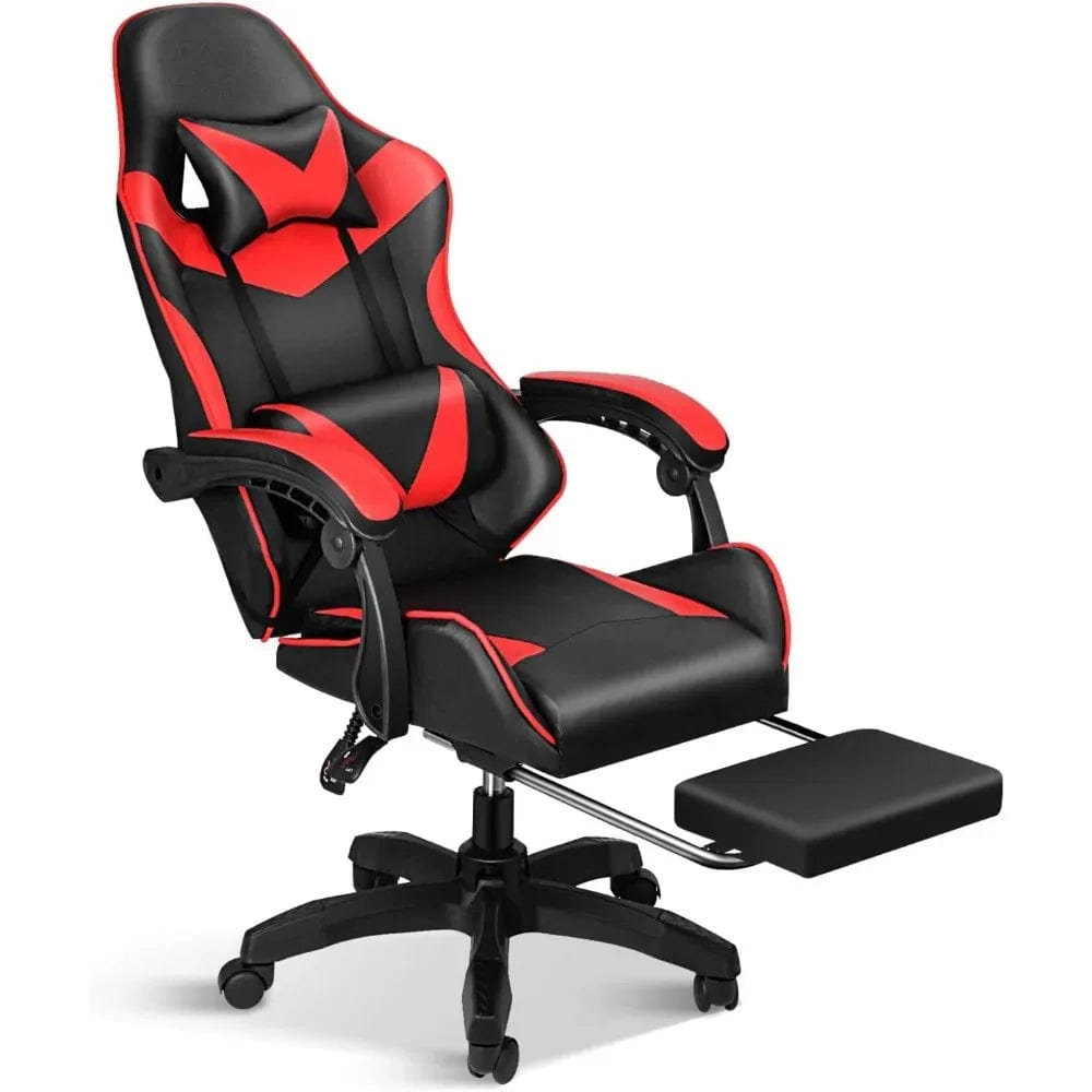 SHOWLU FASHION STORE United States / Red With Footrest Gaming Chair Office Chairs Backrest and Seat Height Adjustable Swivel Recliner Racing Office Computer Ergonomic Video Game Chair