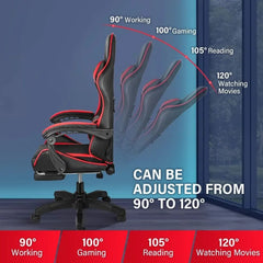 SHOWLU FASHION STORE United States / Red With Footrest Gaming Chair Office Chairs Backrest and Seat Height Adjustable Swivel Recliner Racing Office Computer Ergonomic Video Game Chair