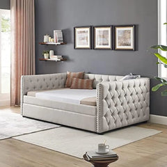 SHOWLU FASHION STORE United States Sofa Bed, Wood Bedframe, for Living Room Bedroom Office, Pull Out Modular Sofa Bed Convertible Living Room Furniture