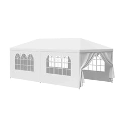 Showlu Fashion Store United States / White 10'x20' Outdoor Wedding Party Tent Gazebo Canopy 6 Removable Window Walls White