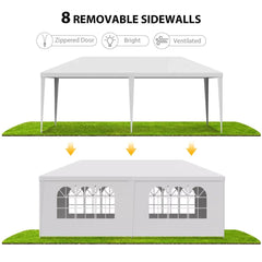 Showlu Fashion Store United States / White 10'x20' Outdoor Wedding Party Tent Gazebo Canopy 6 Removable Window Walls White