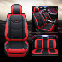  Showlu Fashion Store Universal Car Front Seat Covers PU Leather Seats Cover Waterproof Non-slip Seat Cushion Cover Luxury Upgrade for Auto Truck SUV