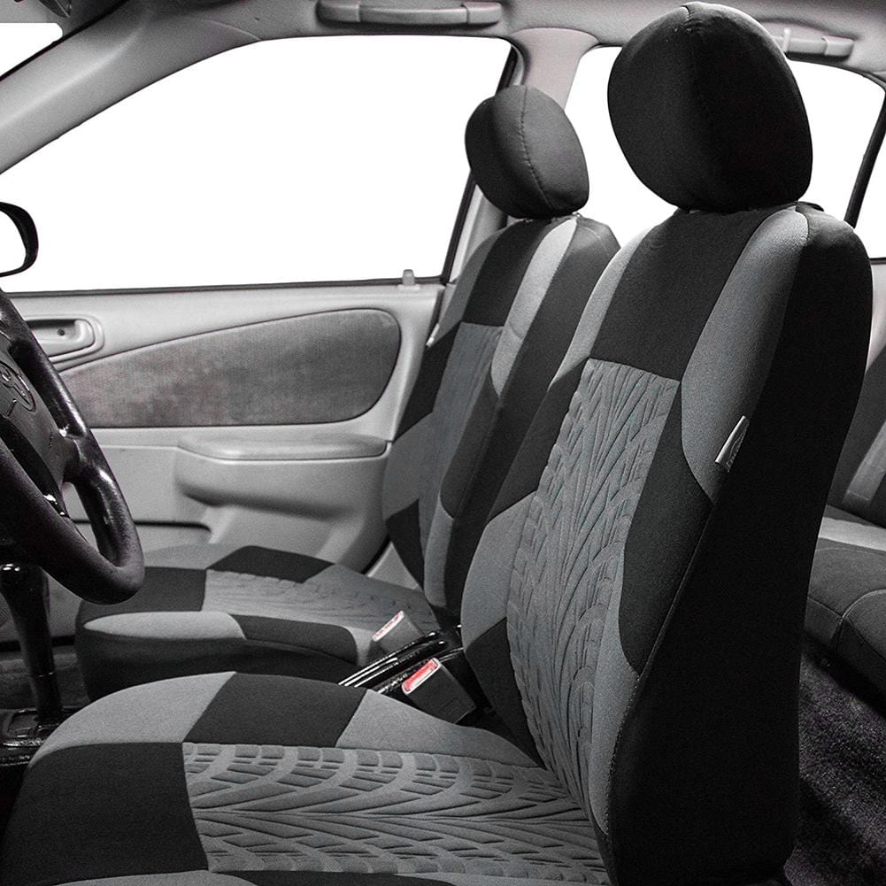 SHOWLU FASHION STORE Universal Fit Front Pair Car Seat Covers - Breathable Polyester Split Automotive Seat Cushion Protectors with Sponge Filler - Hand Washable, All-Season, Durable and Easy to Install