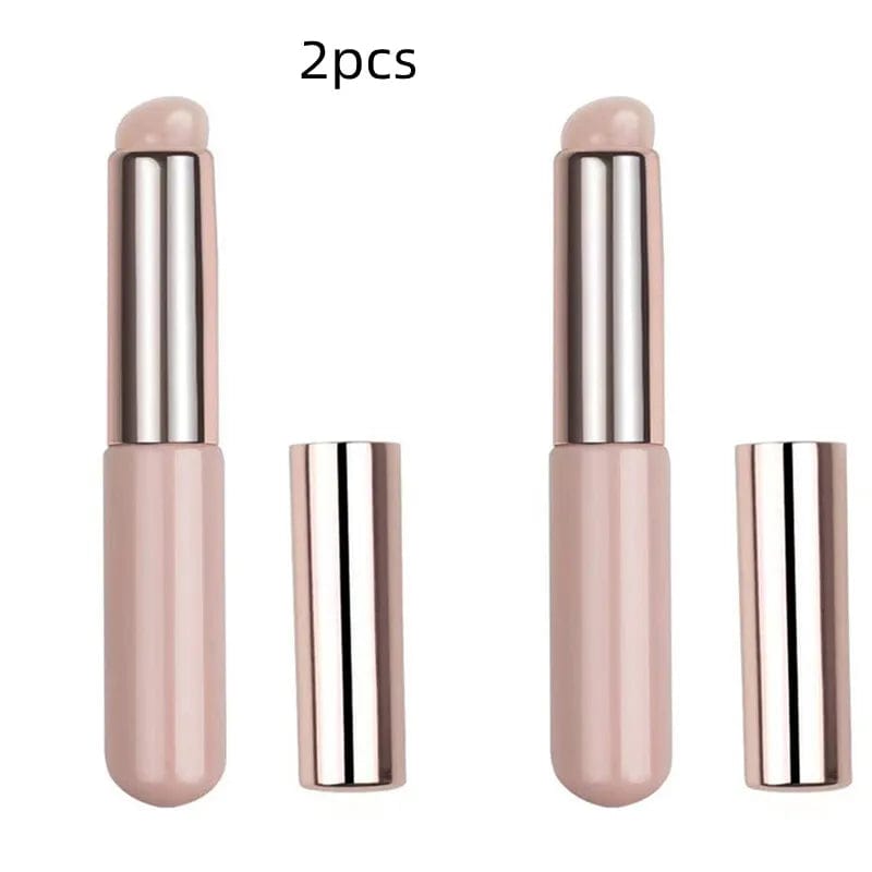  Showlu Fashion Store Upgrade Silicone Lip Brush With Cover Angled Concealer Brush Like Fingertips Q Soft Lipstick Makeup Brushes Round Head No Broken