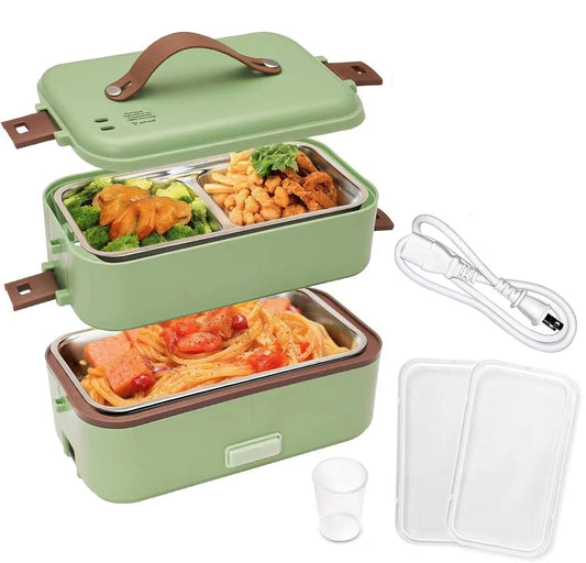  Showlu Fashion Store us / Green Self Cooking Electric Lunch Box