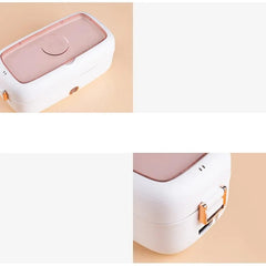  Showlu Fashion Store USB Plug Portable Electric Lunch Box, Stainless Steel Container Set, Food Heated Warmer, USB, 5V, Car, Truck, Camping, Work, School, 220V