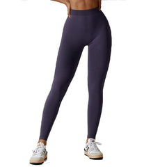  Showlu Fashion Store V Waist Hip-Lift and Belly Shaping Seamless Knitted Fitness Pants Peach