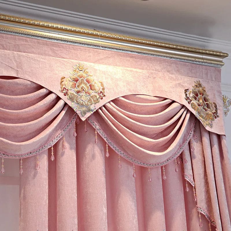 Showlu Fashion Store Valance / W100cmxH250cm 1PC / Hook New Chenille Curtains Modern and Simple Finished Products Custom Shading Bay Window Curtains for Living Dining Room Bedroom