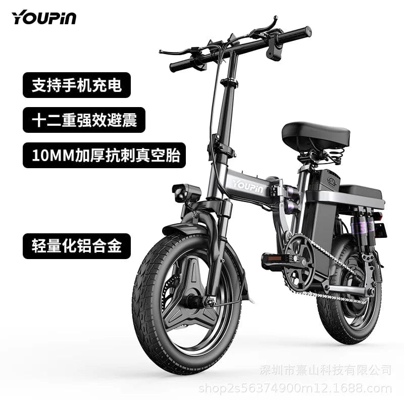 SHOWLU FASHION STORE vélo électrique Folding And Driving Adult Lithium Battery Two Wheel Super Light  Adult Electric Bicycle