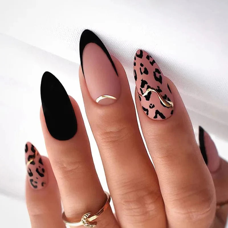 Light green stripe press-on nails from Showlu Fashion Store, long coffin acrylic tips with gradient design, 24-piece set.