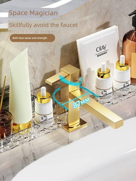 SHOWLU FASHION STORE Wall-Mounted Punch-Free Sink Mirror Drain Rack Suction Cup