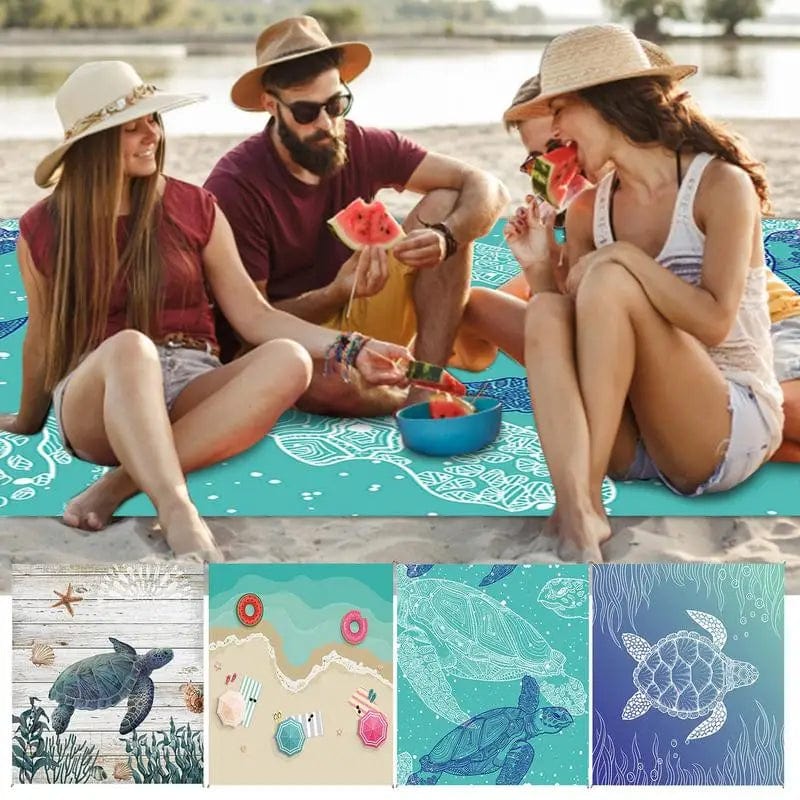  Showlu Fashion Store Waterproof Sandproof Beach Mat Folding Camping Supplies Blanket Portable Lightweight Outdoor Relax Picnic Travel Mat 200 X 210cm