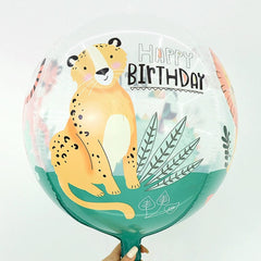  Showlu Fashion Store Wave Ball-Animal Panparty Birthday Bounce Ball Printed Ball Font Cartoon Transparent Ball Party Balloon Birthday Party Hundred Days Young Adult Heart