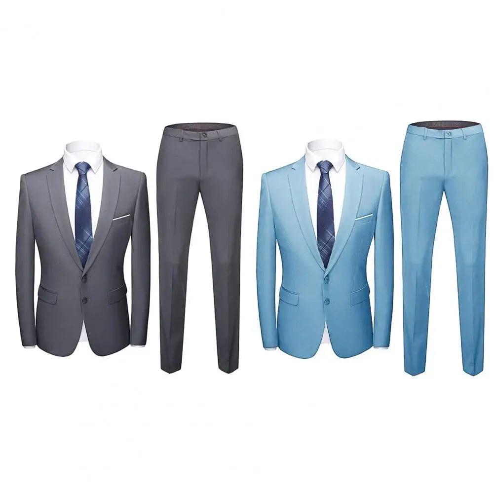  Showlu Fashion Store Wedding Suit For Men Set Elegant Blazers Formal 2 Pieces Full Jackets Pants Classic Business Coats 2024