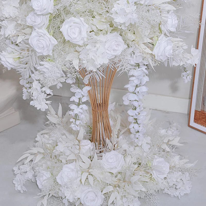  Showlu Fashion Store Wedding Table Centrepiece Artificial Flower Ball Dinner Table Decor Flower Wreath Candlestick Decor Floral Arch Arrangement