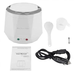  Showlu Fashion Store white / 24V Mini Rice Cooker 1.6L Electric Heating Lunch Box Portable Thermostat Food Steamer Multi Electric Cooker For Car Truck 12/24V