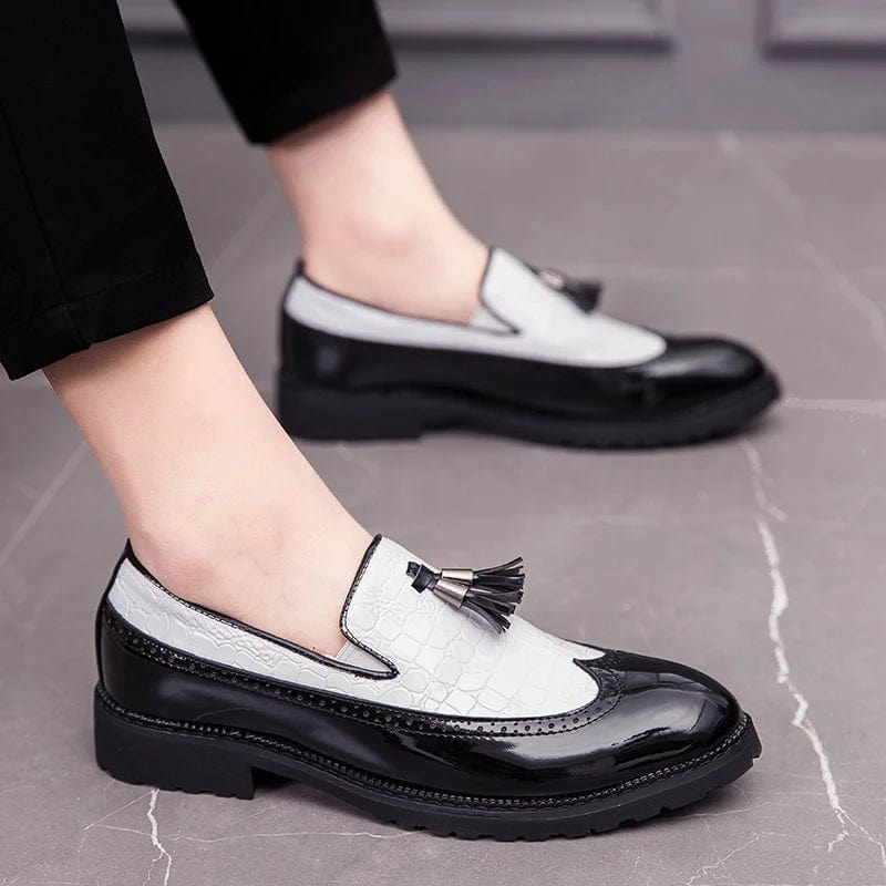  Showlu Fashion Store WHITE / 41 Fashion Shoe Office Shoes for Men Casual Shoes Breathable Leather Loafers Driving Moccasins Comfortable Slip on 2022 Three Color