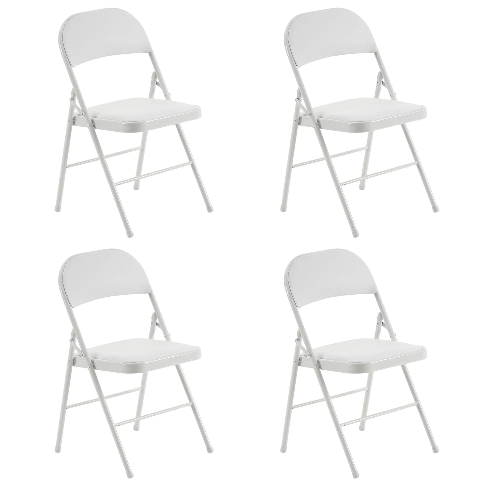 SHOWLU FASHION STORE White 4PCS / United States 4pcs/6pcs Elegant Foldable Iron & PVC Chairs for Convention & Exhibition