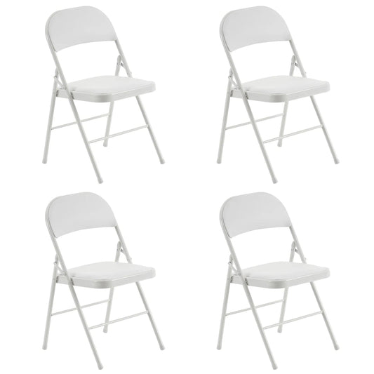 SHOWLU FASHION STORE White 4PCS / United States 4pcs/6pcs Elegant Foldable Iron & PVC Chairs for Convention & Exhibition