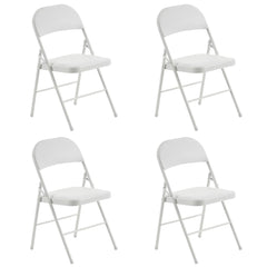 SHOWLU FASHION STORE White 4PCS / United States 4pcs/6pcs Elegant Foldable Iron & PVC Chairs for Convention & Exhibition