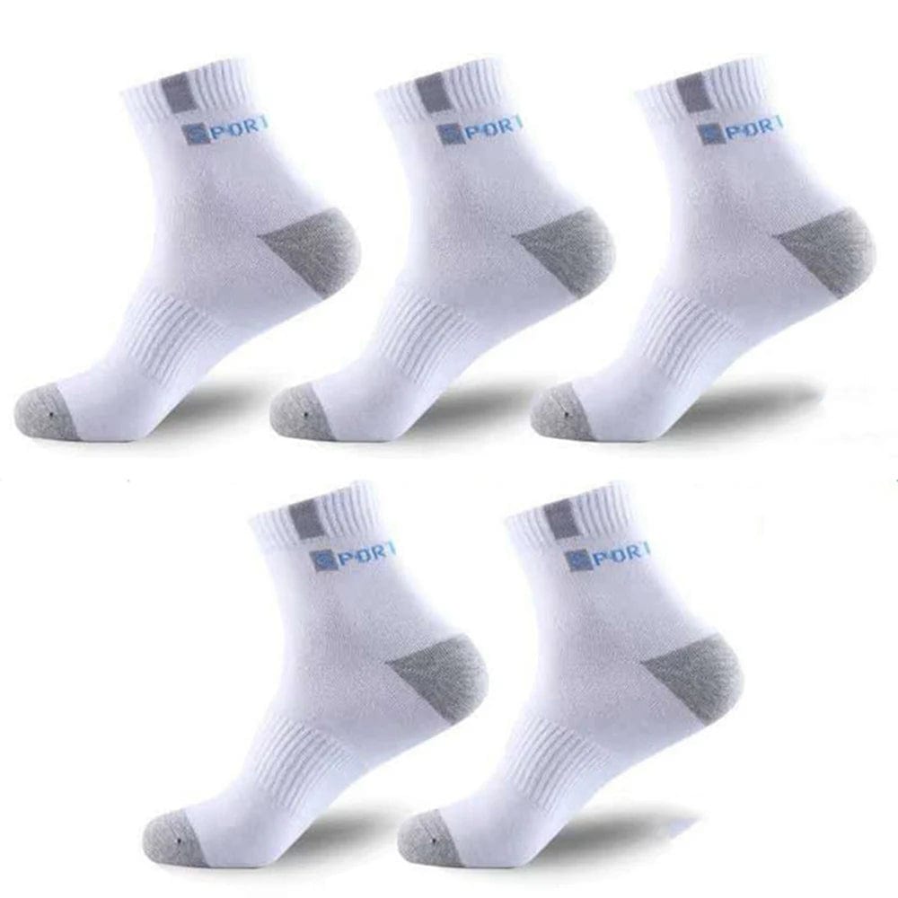 Showlu Fashion Store white 5Pairs Men Bamboo Fiber Autumn Winter Men Socks Breathable Cotton Sports Sock Breathable Deodorant Business Socks Size 37-43