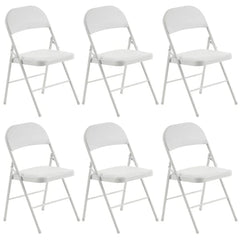 SHOWLU FASHION STORE White 6 PCS / United States 4pcs/6pcs Elegant Foldable Iron & PVC Chairs for Convention & Exhibition