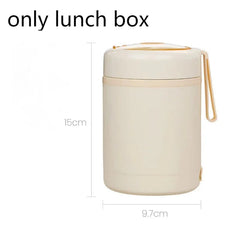 Showlu Fashion Store White / 600ml 304 Stainless Steel Constant Temperature Lunch Box USB Heating Large Capacity Lunch Box Outdoor Camping Portable Insulation Pot