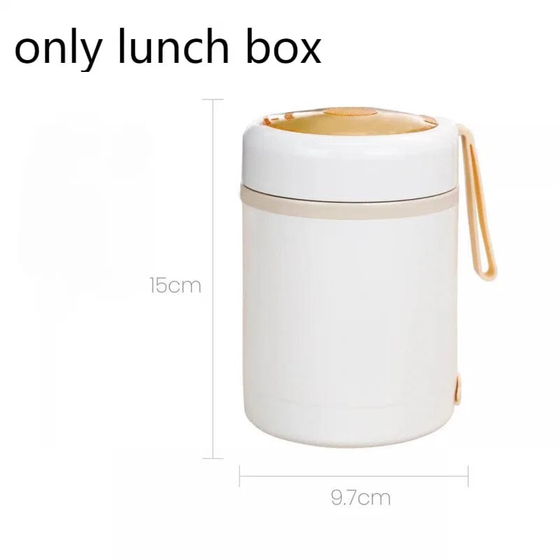 Showlu Fashion Store White / 600ml 304 Stainless Steel Constant Temperature Lunch Box USB Heating Large Capacity Lunch Box Outdoor Camping Portable Insulation Pot