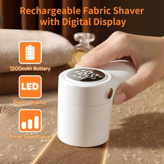 SHOWLU FASHION STORE WHITE coldSky Lint Remover for Clothes with 2 Replaceable Blades Rechargeable Fabric Shaver 3-Speeds Electric Lint Shaver for Sweater