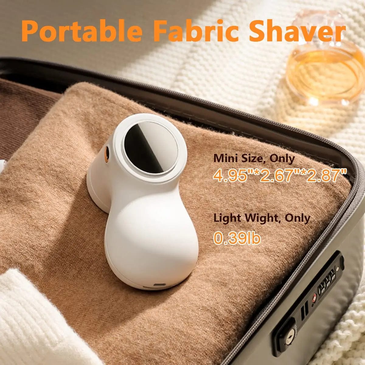 SHOWLU FASHION STORE WHITE coldSky Lint Remover for Clothes with 2 Replaceable Blades Rechargeable Fabric Shaver 3-Speeds Electric Lint Shaver for Sweater