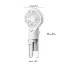  Showlu Fashion Store White Handheld Mini Air Conditioner USB Rechargeable Portable Humidifier Mist Cooler Cooling Spray Humidifier Fan for Home/Office/Dorm