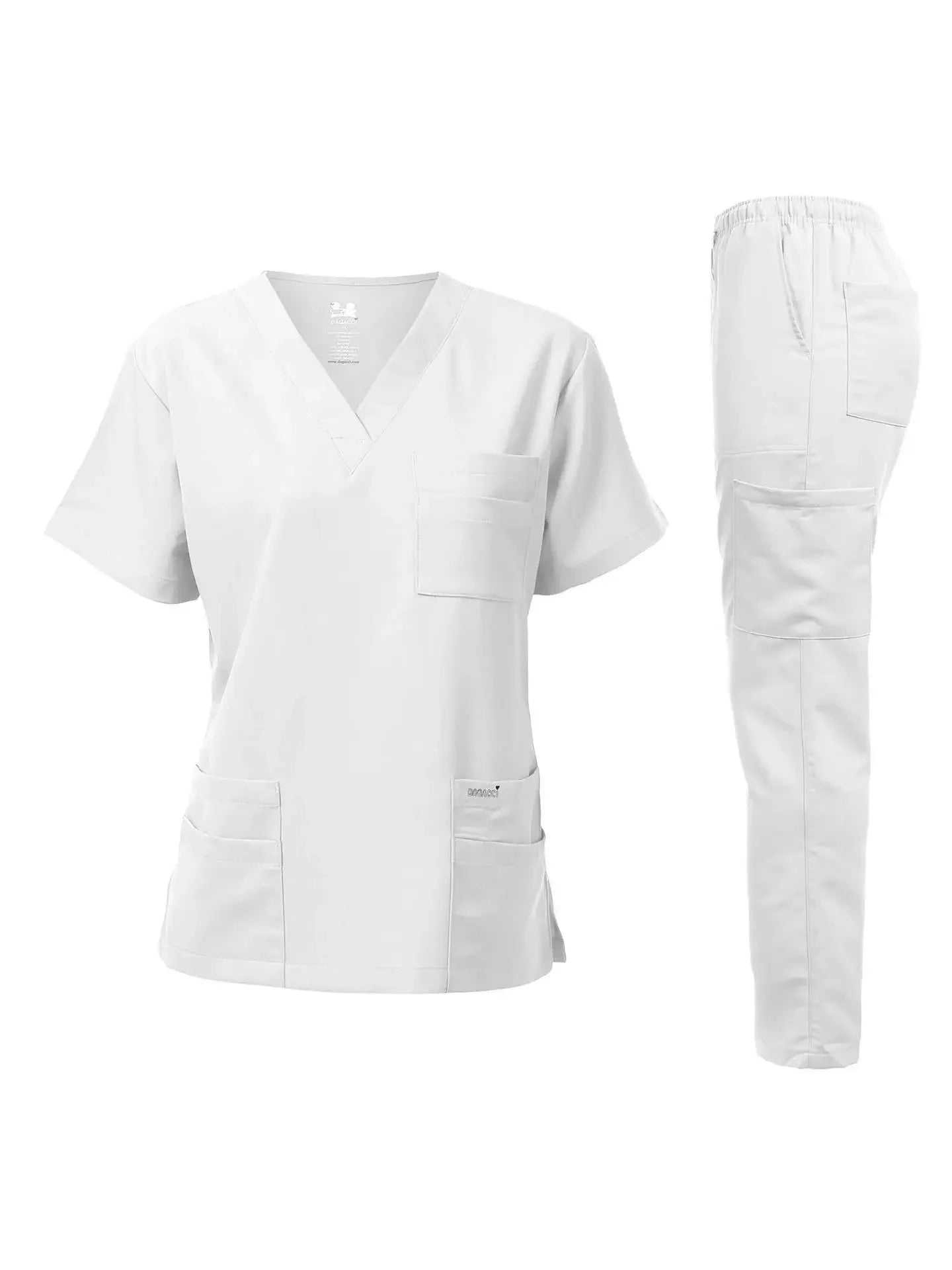 SHOWLU FASHION STORE White / L Beauty Salon Uniform Medical Clothes Scrub Suit Uniformes Tshirts Short Sleeve Dhypocrate Medical Work Clothes Nurse Blouses