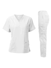 SHOWLU FASHION STORE White / L Beauty Salon Uniform Medical Clothes Scrub Suit Uniformes Tshirts Short Sleeve Dhypocrate Medical Work Clothes Nurse Blouses