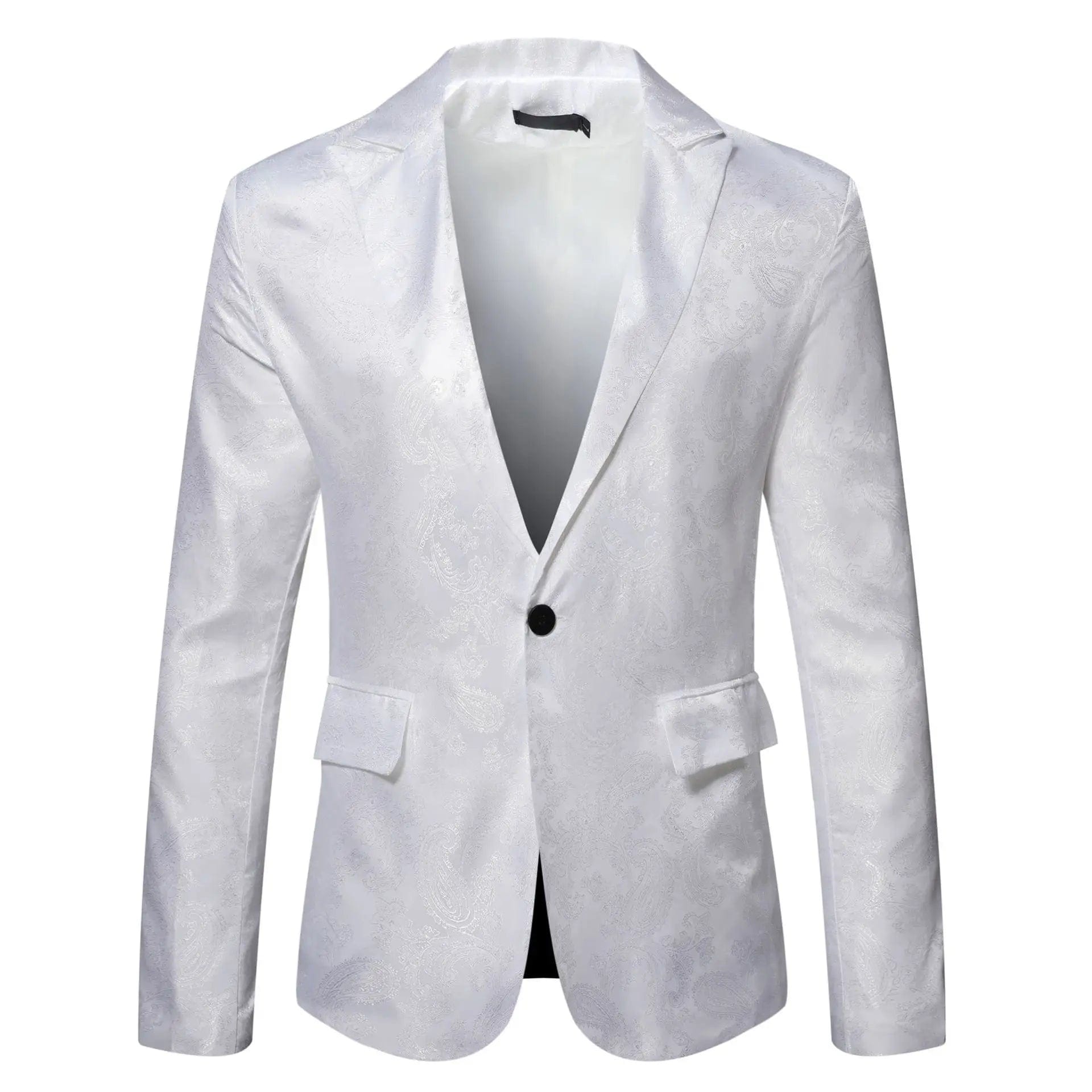 SHOWLU FASHION STORE white / M 2023 Spring and Autumn Season Large Size Casual Suit Fashion Men's Suit Coat Dark Pattern Colors