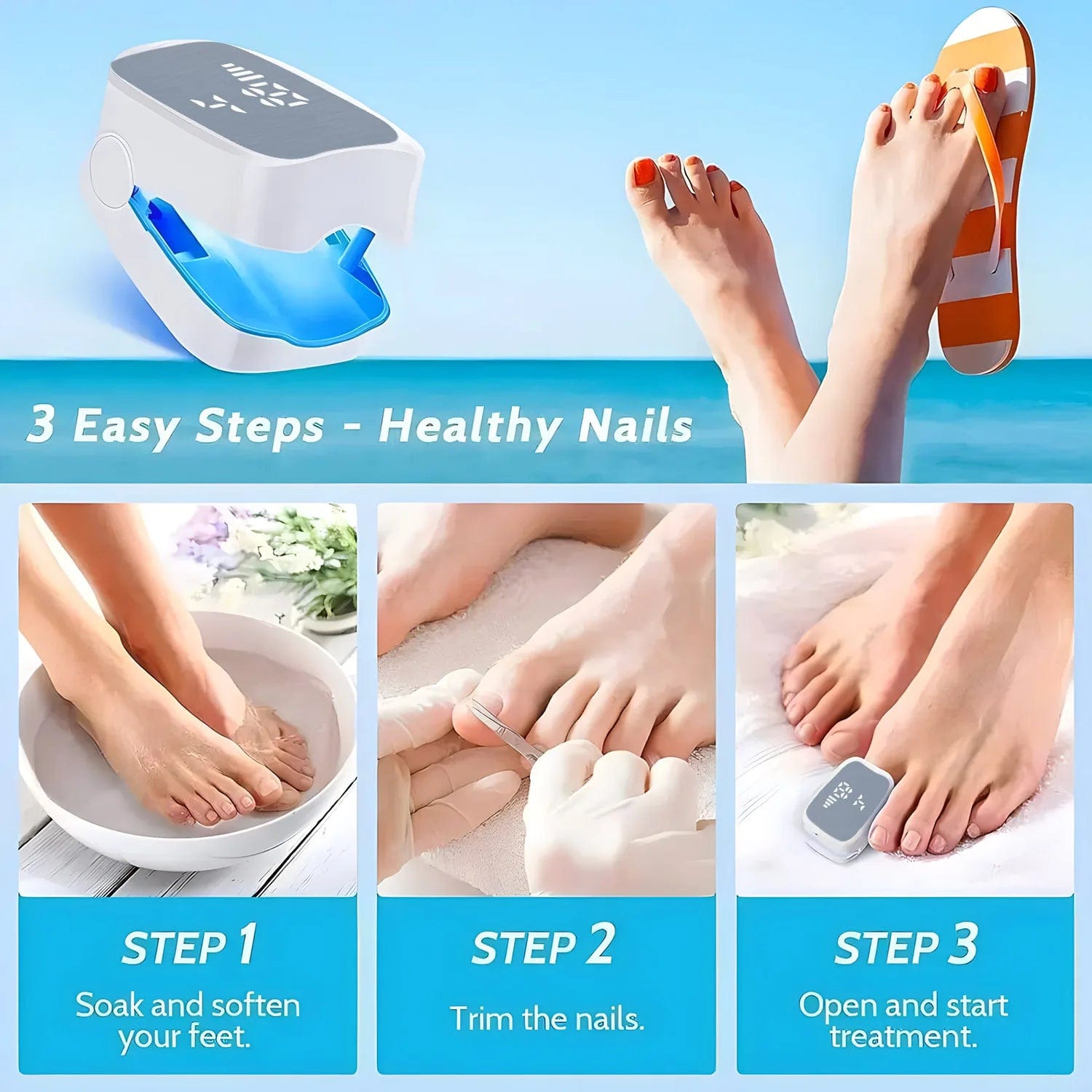 SHOWLU FASHION STORE White Nail Fungus Treatment Tools Fungal Nail Treatment Anti-Equipment Effectively Remove Fungal Toenail Nail Fungal Infection