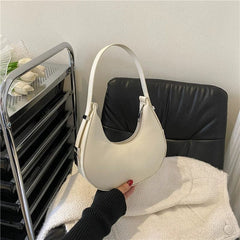 SHOWLU FASHION STORE White Retro Ins Online Influencer Fashion Popular Shoulder Underarm Bag