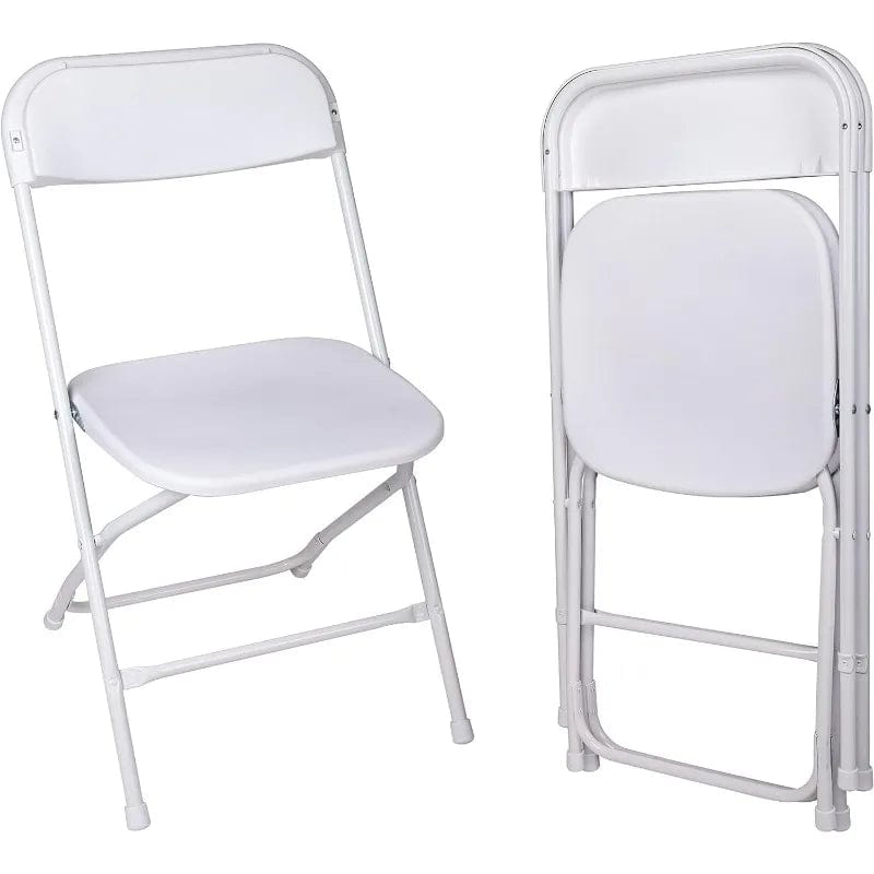 SHOWLU FASHION STORE White-Set Of 2 / United States Folding Plastic Chair with 500-Pound Capacity,