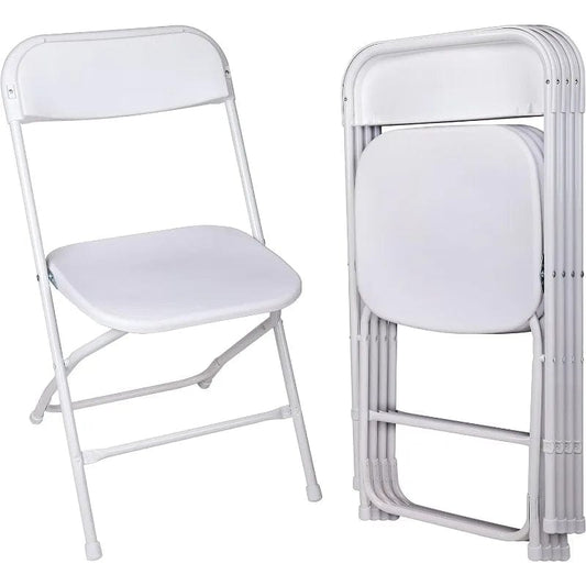 SHOWLU FASHION STORE White-Set Of 4 / United States Folding Plastic Chair with 500-Pound Capacity,