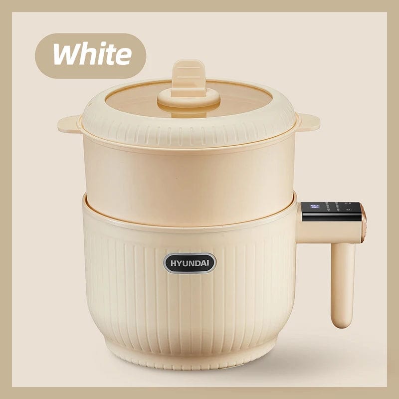 Showlu Fashion Store white with steamer / 220-240V / UK 1.5L Electric Rice Cooker Smart Cooking Pot Multicooker Lunch Box Rice Cookers Dormitory Hot Pot Non-stick Electric Skillet 220V