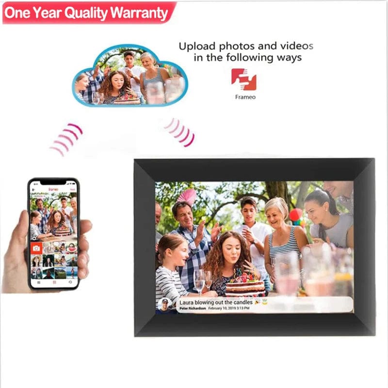  Showlu Fashion Store WiFi Frameo Digital Photo Frame 10.1 Inch 32GB Smart Digital Picture Frame with 1280x800 IPS HD Touch Screen