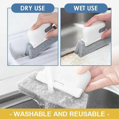 SHOWLU FASHION STORE Window Cleaning Brush Windowsill Groove Deadend Cabinet Crevice Brush with Replace head Household Multifunctional Cleaning Tools