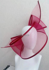  Showlu Fashion Store Wine Red New Black Fascinator Wedding Pillbox Hat Women Elegant Fascinator Hats Hair Clip Church Ladies Party Headpiece Fashion Headwear