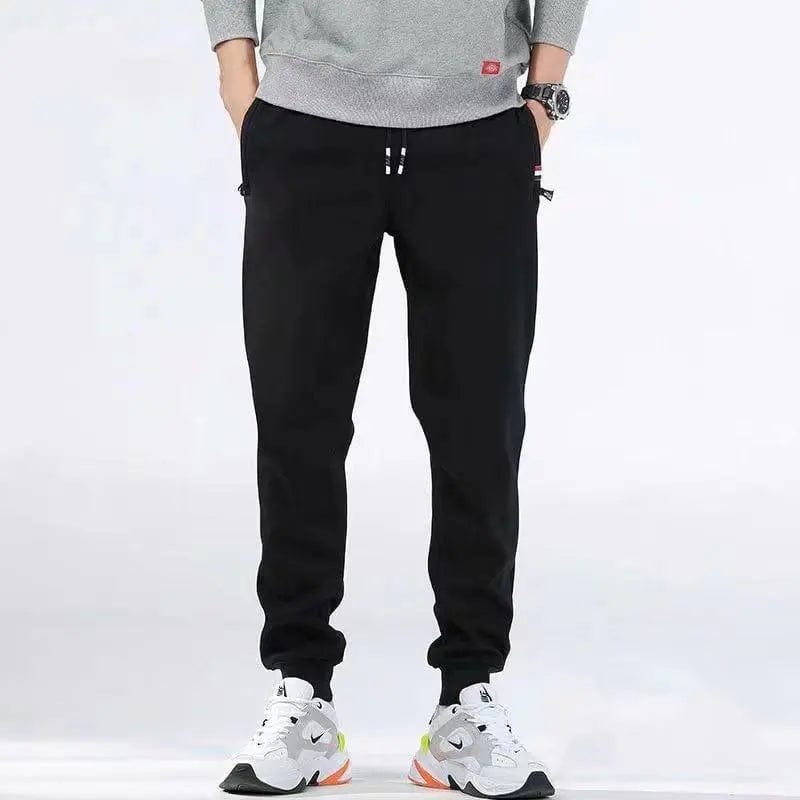  Showlu Fashion Store Winter Lambswool Warm Casual Pants Men's Fitness Jogging Sweatpants Male Solid Drawstring Bottoms Fleece Straight Trousers M-5Xl